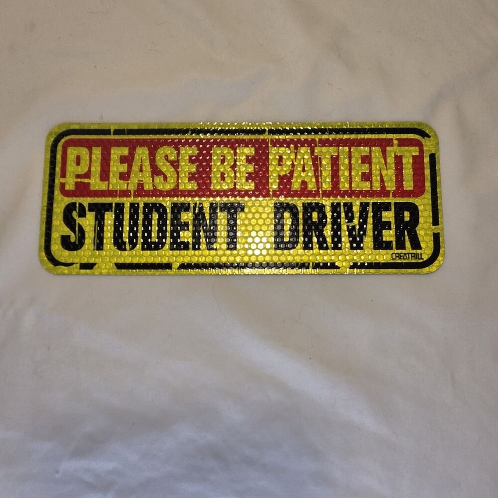 Student Driver Reflective Magnetic Car Sign Car Magnet